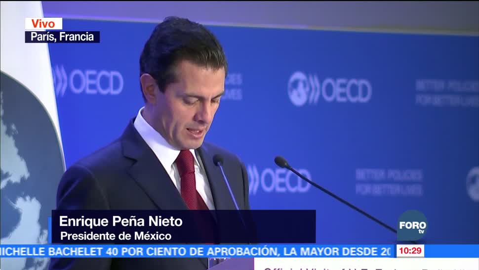 Enrique Peña Nieto habla de las reformas estructurales en la OCDE