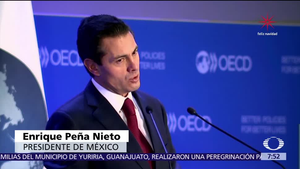 Peña Nieto dice volvido en la OCDE y se hace viral