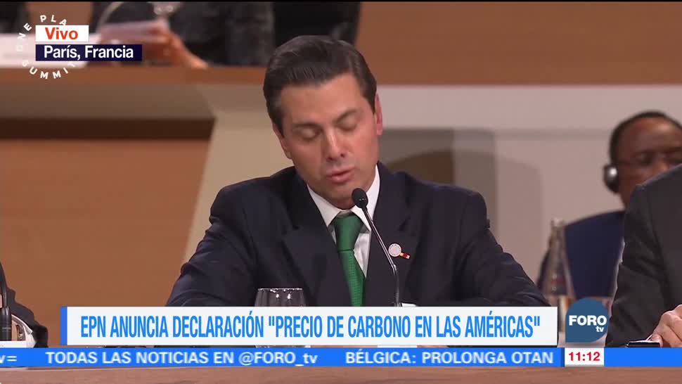 Peña Nieto participa en la Cumbre One Planet, en Francia