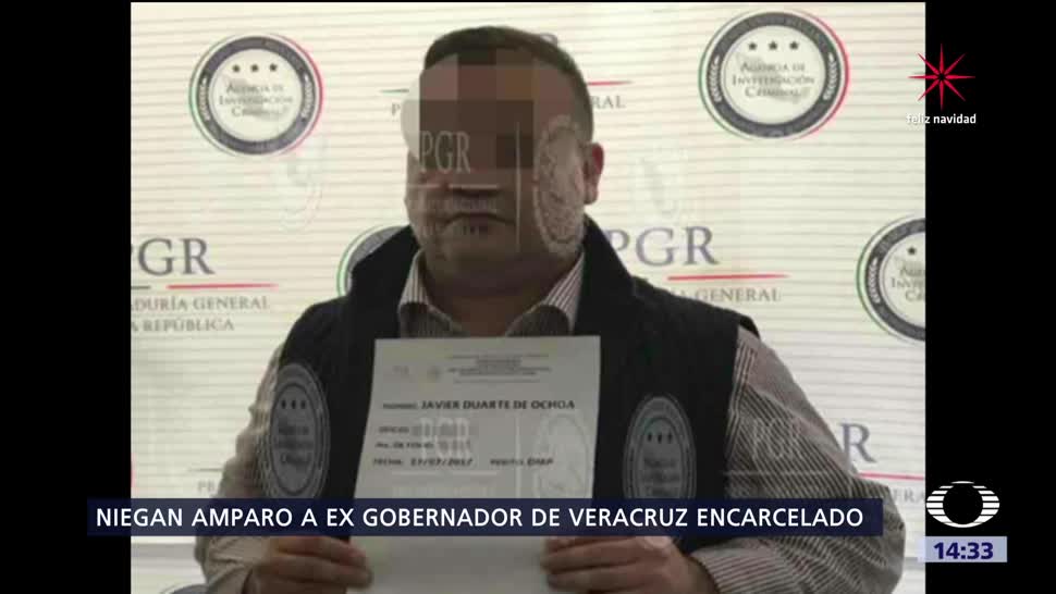 Niegan amparo al exgobernador de Veracruz Javier Duarte