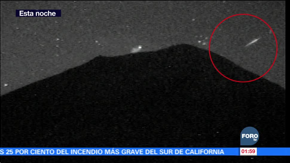 Lluvia de estrellas se aprecia en el Popocatépetl