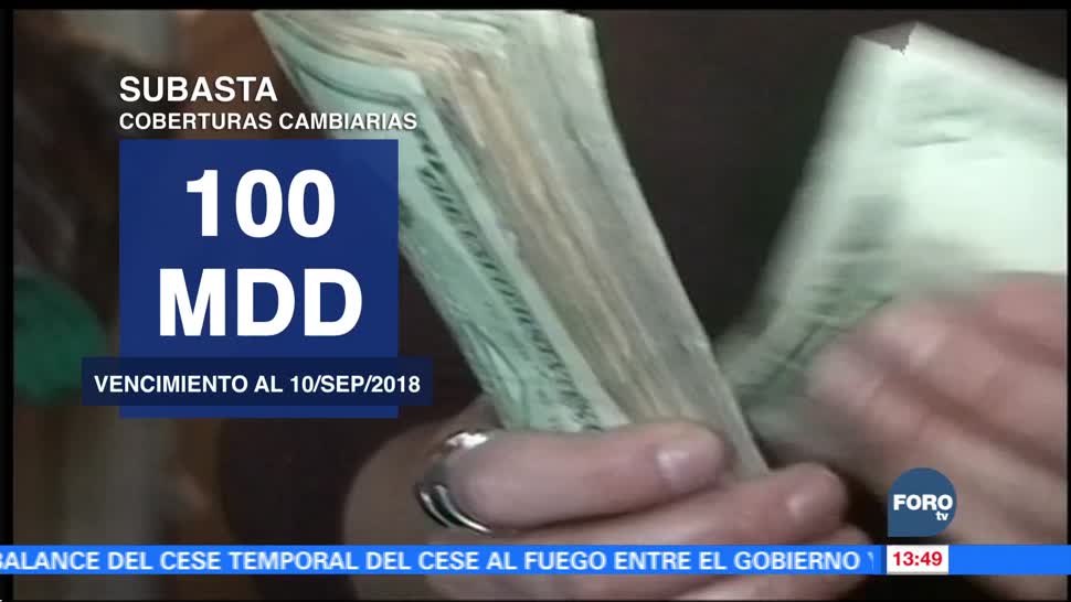 Banxico asigna 100 millones de dólares para coberturas cambiarias