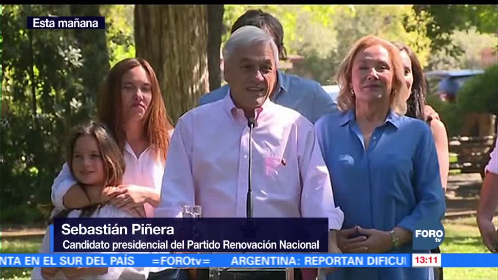 Sebastián Piñera espera tranquilo y contento resultados electorales