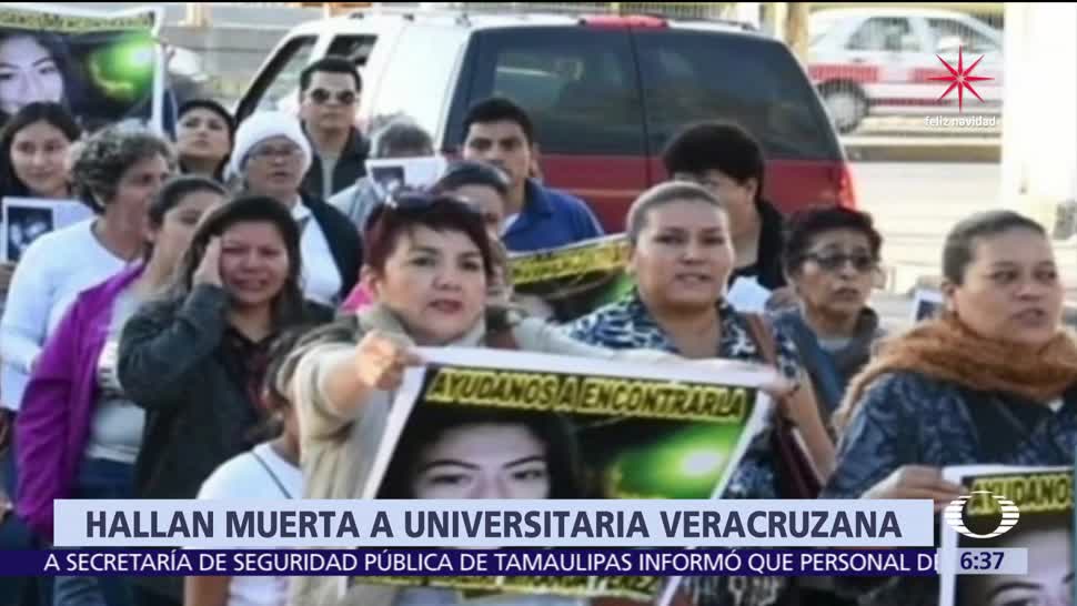 Encuentran muerta a estudiante universitaria en Veracruz