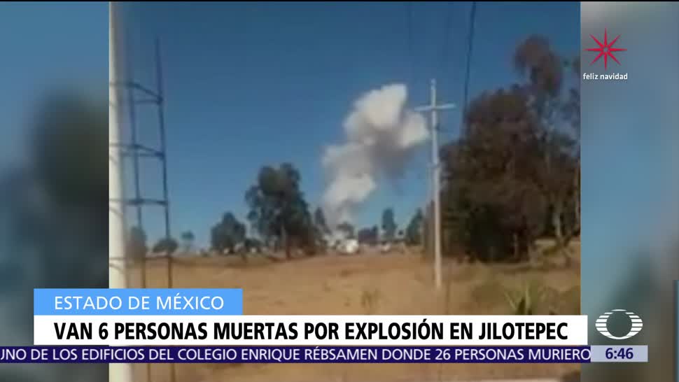 Suman 6 muertos por explosión de polvorines en Jilotepec, Edomex