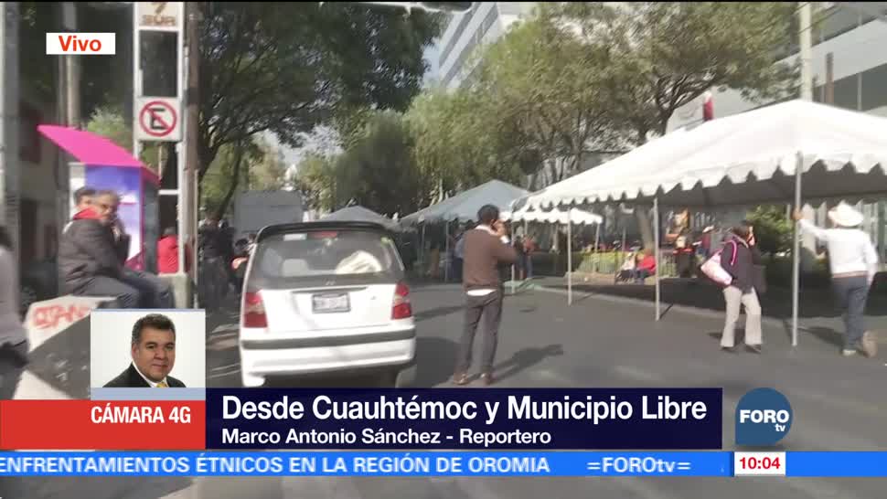 Manifestación provoca caos sobre avenida Cuauhtémoc, CDMX