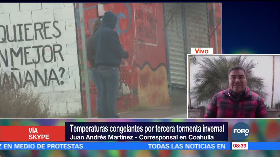 Tercera tormenta invernal provoca temperaturas de 3 grados en Coahuila