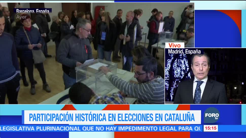 Participación histórica en elecciones en Cataluña