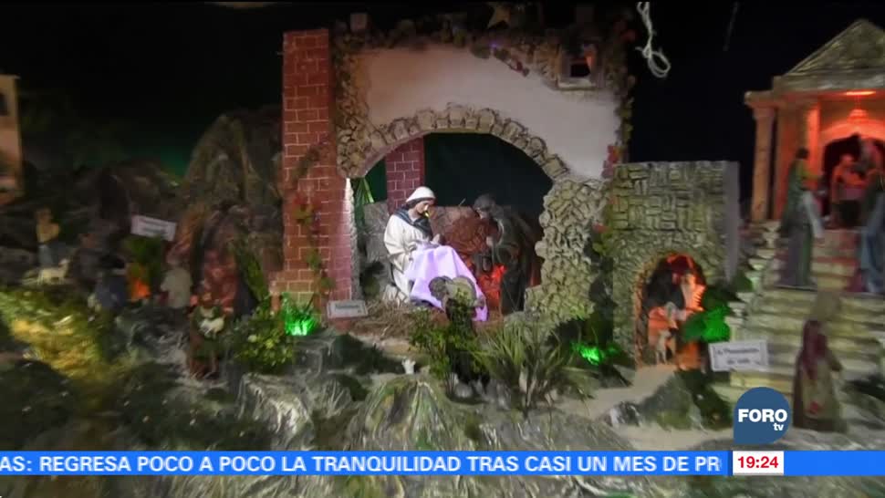 Montan nacimiento monumental en casa de adultos mayores en Mérida