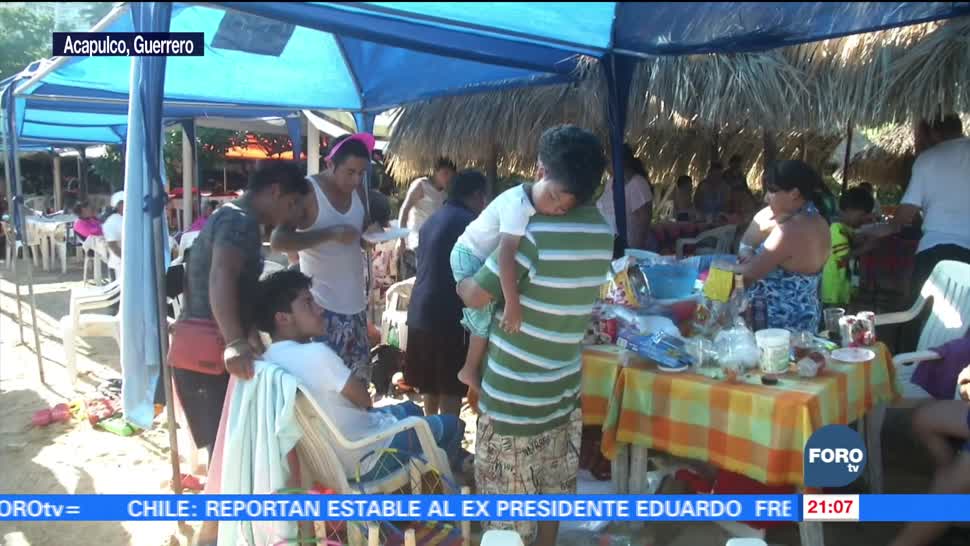Una familia numerosa elige a Acapulco para celebrar la Navidad