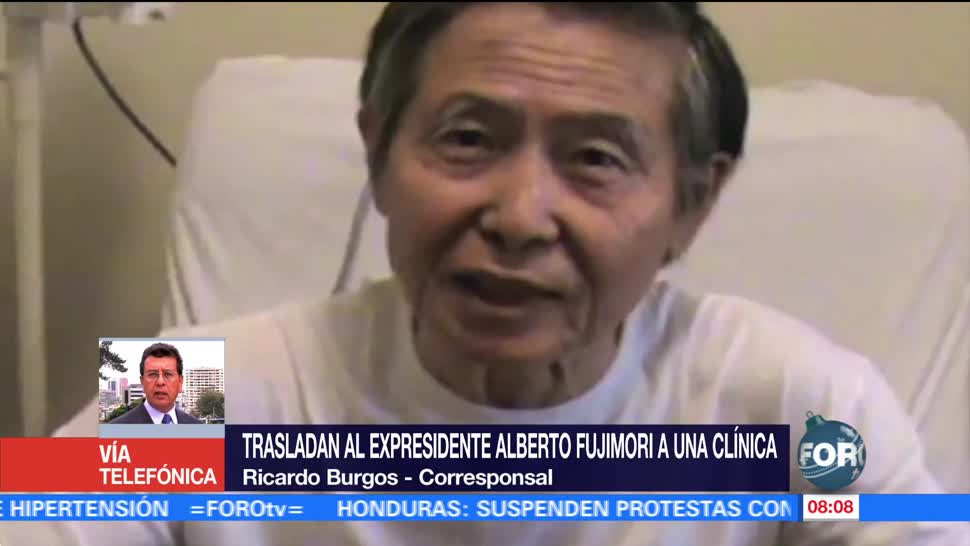 Alberto Fujimori se encuentra internado en cuidados intensivos