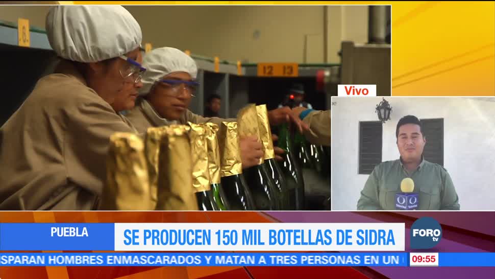 Puebla produce 150 mil botellas de sidra para Navidad y Año Nuevo