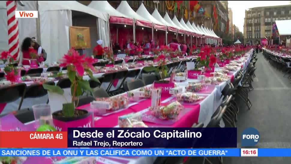 CDMX prepara cena navideña gratuita en el Zócalo