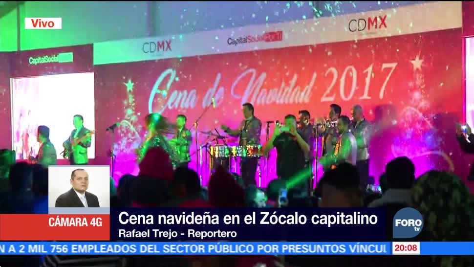 Sirven más de 12 mil cenas navideñas en el Zócalo capitalino