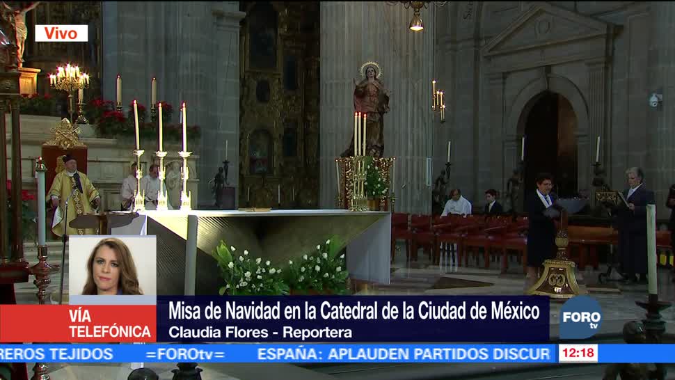 Celebran misa Navidad en la Catedral de la CDMX