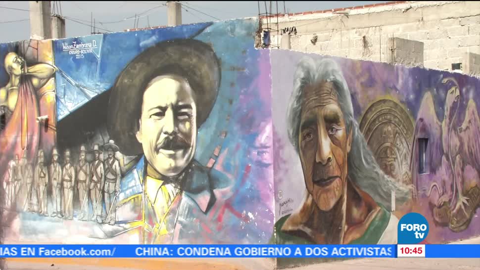Pintan más de 160 murales en Mixquiahuala, Hidalgo