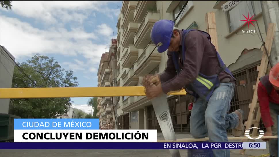 Concluye demolición del edificio colapsado en Coquimbo 911 tras sismo CDMX