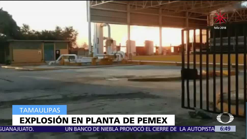 Sin lesionados, tras explosión e incendio en planta de Pemex en Tamaulipas