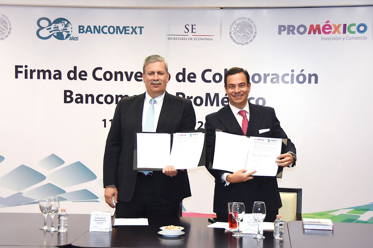 Bancomext y ProMéxico impulsarán exportaciones de empresas mexicanas