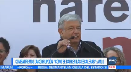Combatiremos Corrupción Como Barren Escaleras Amlo Andrés Manuel López Obrador
