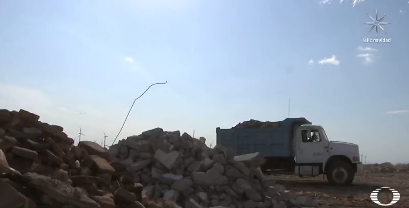 Depósito de escombro en Juchitán, Oaxaca 