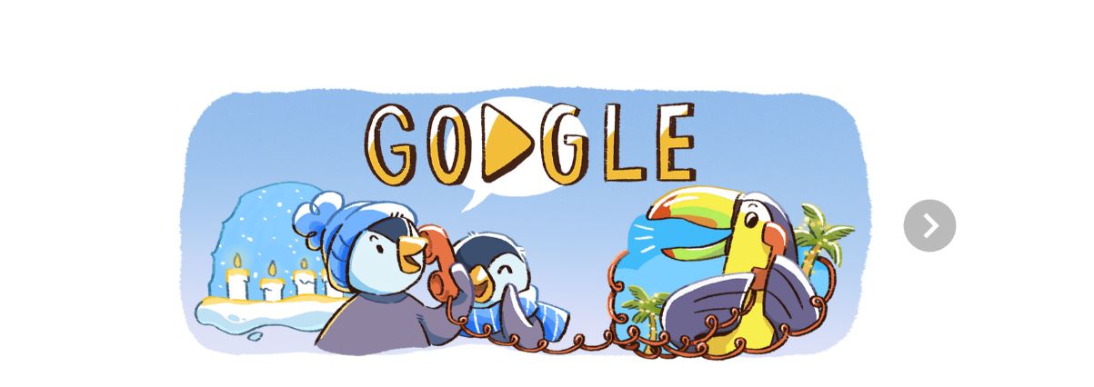 Google inicia los festejos navideños con doodle animado