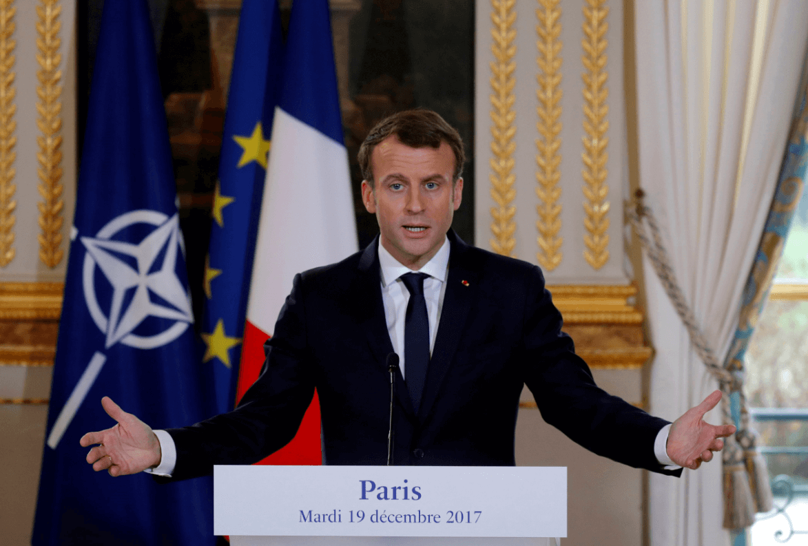 El presidente de Francia, Emmanuel Macron, ofrece una conferencia de prensa