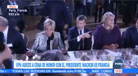 Epn Asiste Cenan Honor Presidente Macron Francia