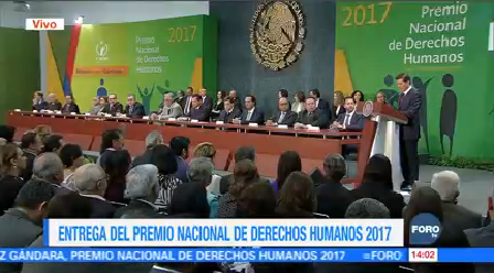 EPN Entrega Premio Nacional Derechos Humanos 2017 Presidente Enrique Peña Nieto