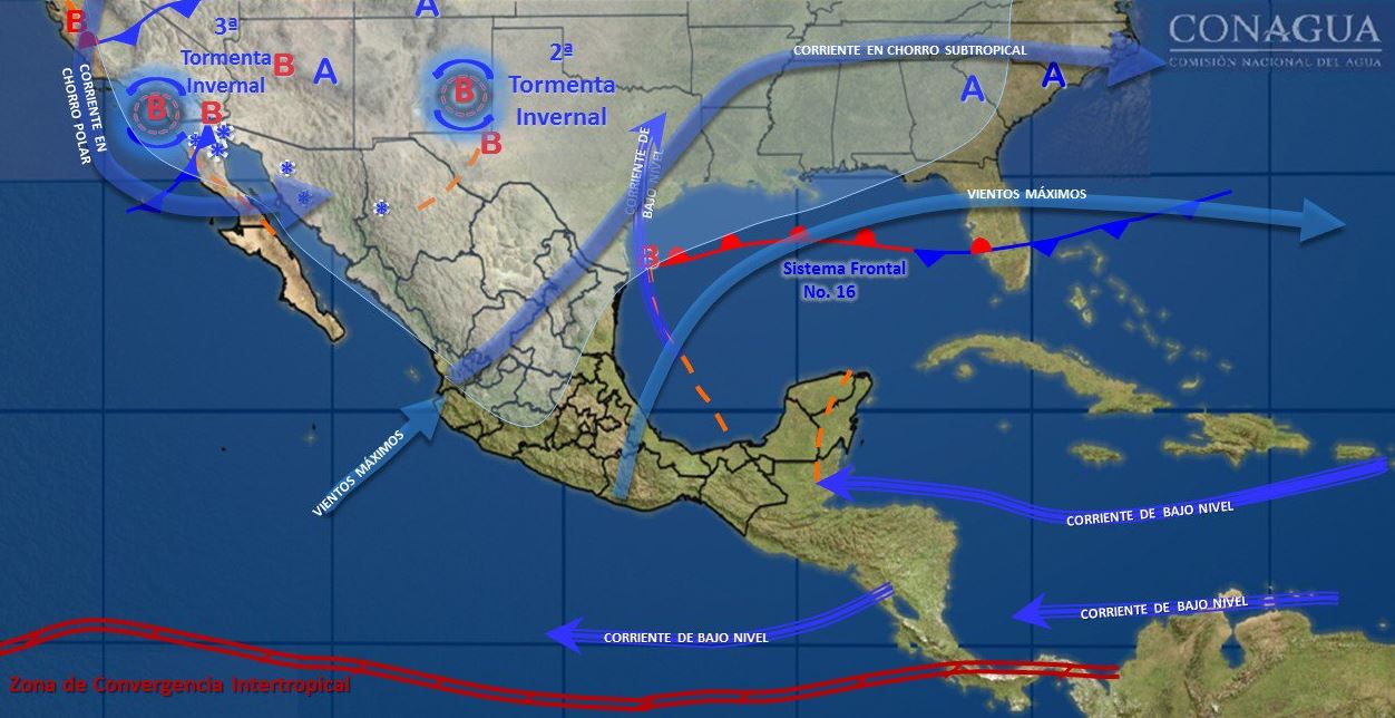 Tercera tormenta invernal de la temporada entra por el noroeste de México