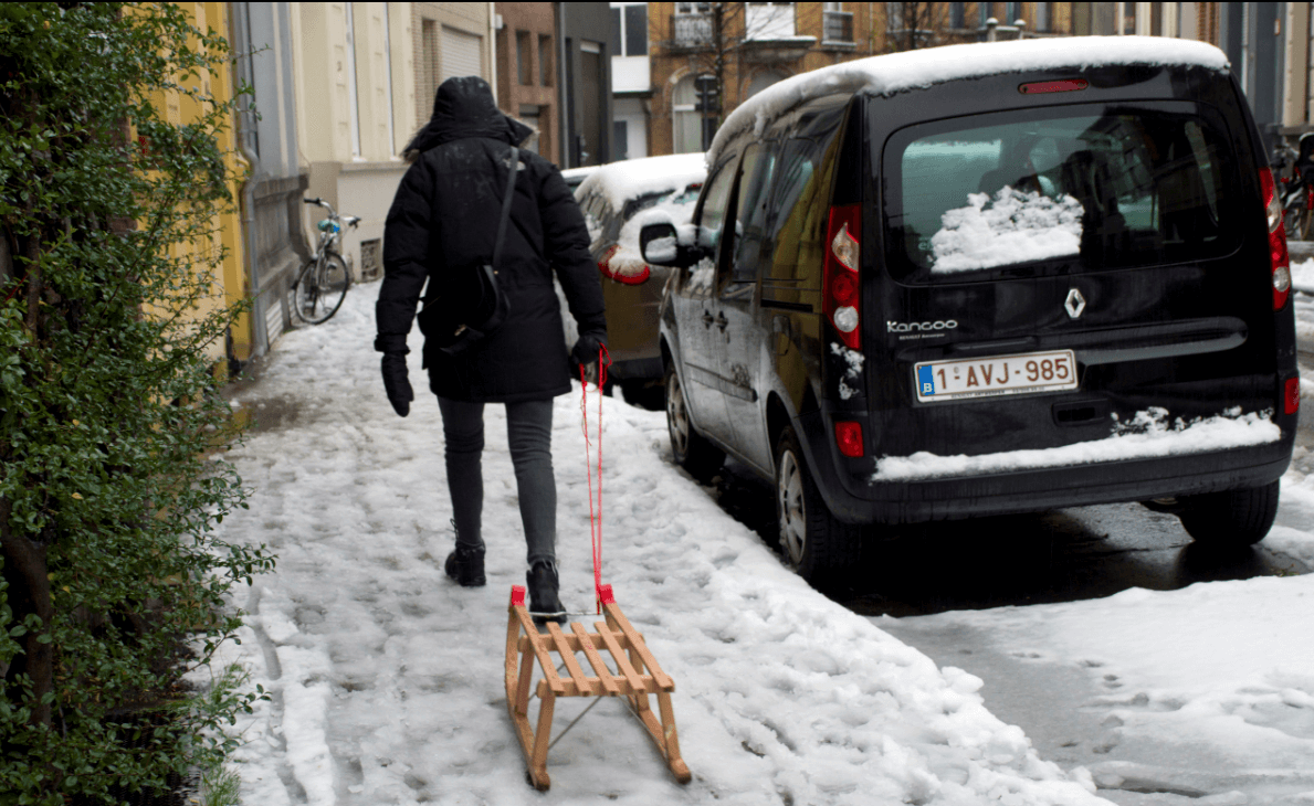 Las nevadas también afectan a Bélgica