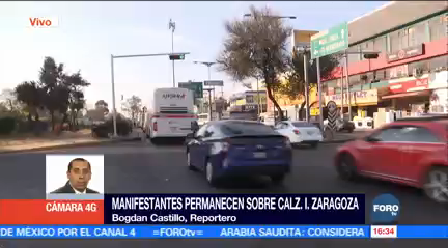 Manifestantes Retiran Calzada Zaragoza Ignacio Eduardo Molina