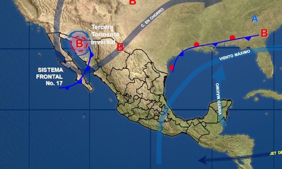 Tercera tormenta invernal mantiene potencial de nevadas en México