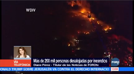 200 Mil Evacuados Incendios California Fuertes Vientos Bomberos