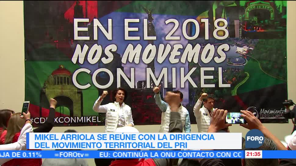 Mikel Arriola se reúne con la dirigencia del movimiento territorial del PRI