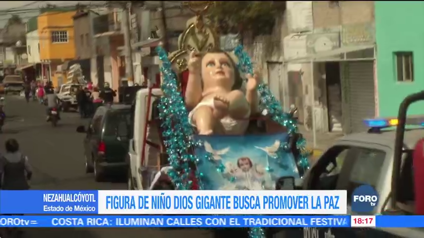 Niño Dios más grande del mundo recorre calles de Nezahualcóyotl
