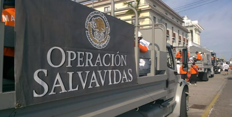 Armada de México activa operativo de seguridad en playas de Veracruz 