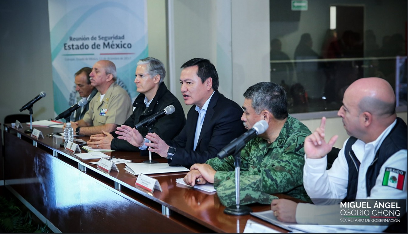Osorio Chong y Alfredo Del Mazo evalúan acciones de seguridad para Edomex