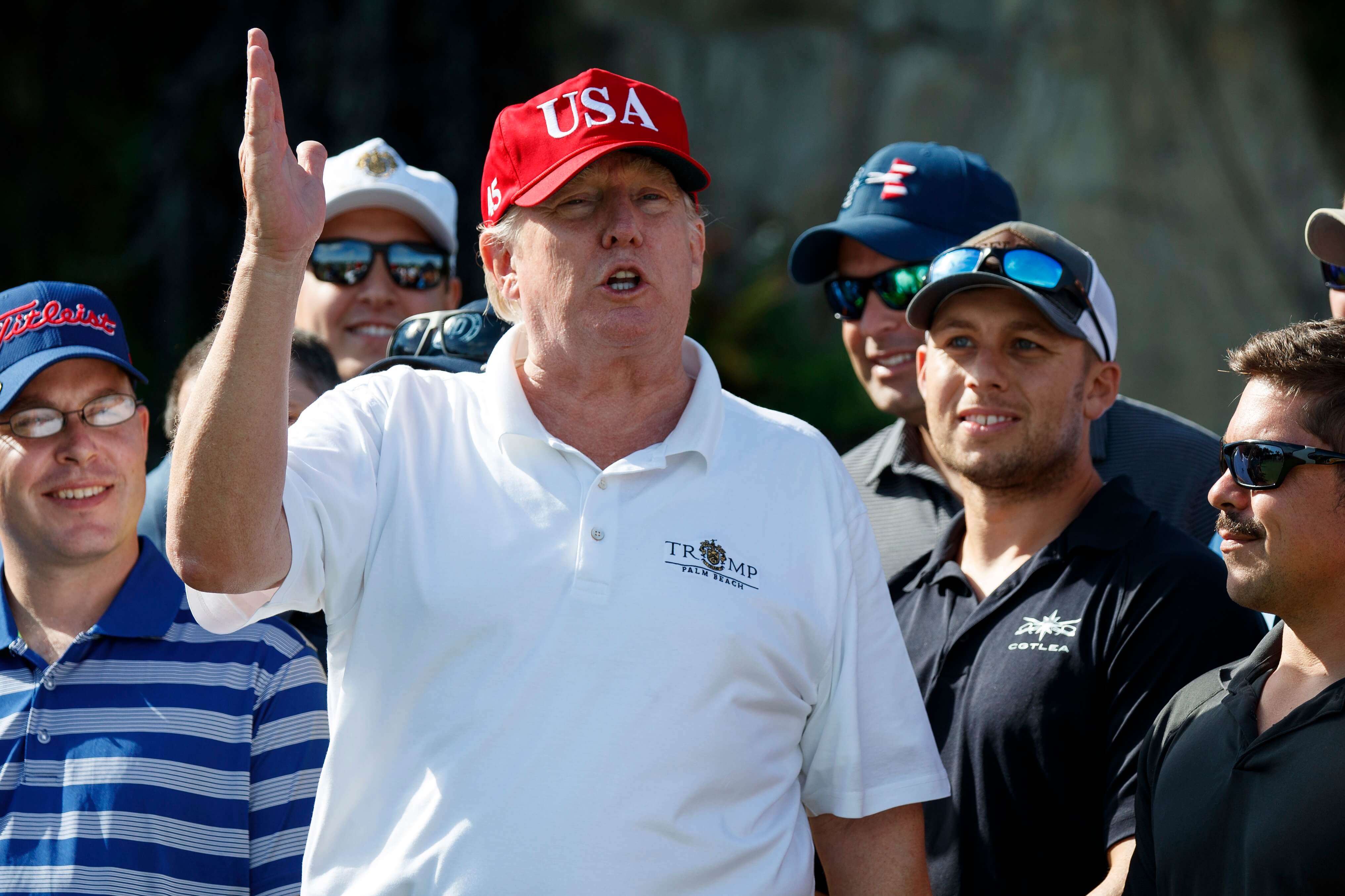 Trump despide el año en su club de golf en Florida