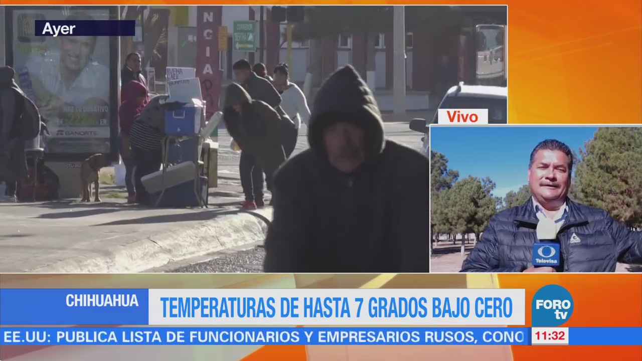 22 municipios de Chihuahua permanecen con temperaturas bajo cero