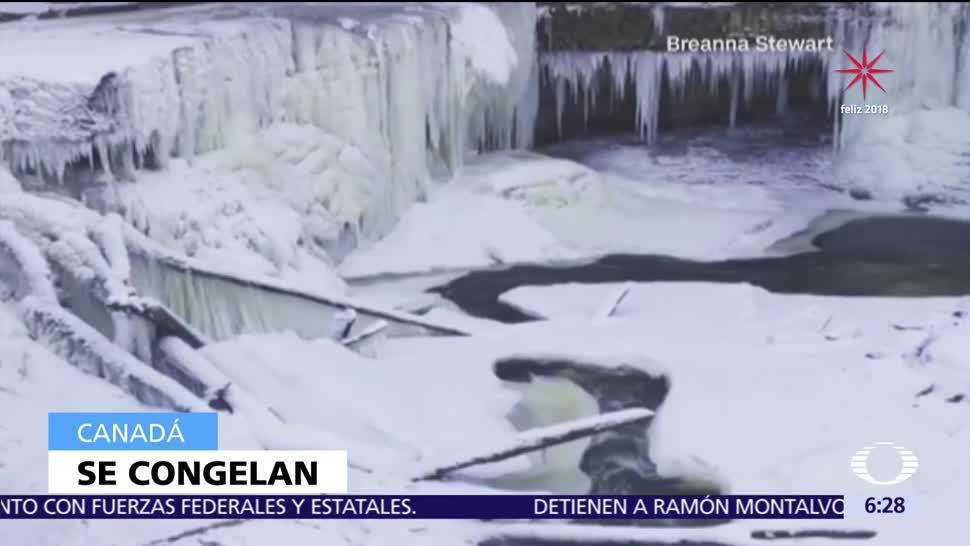 Se congelan las cataratas del Niágara