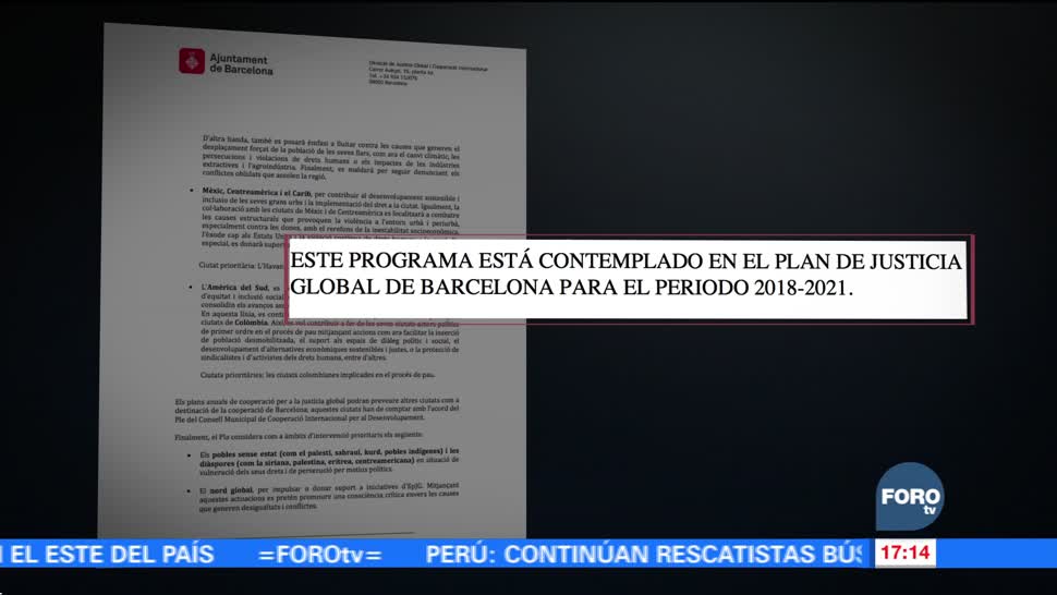 En 2018 Barcelona recibirá a periodistas mexicanos amenazados