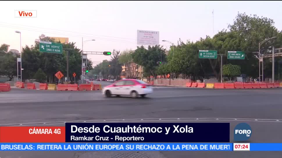Reducen carriles sobre avenida Cuauhtémoc por obras