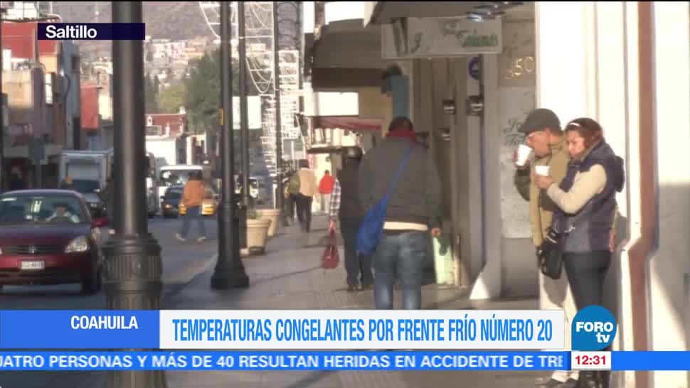 Se mantienen temperaturas bajo cero en Coahuila