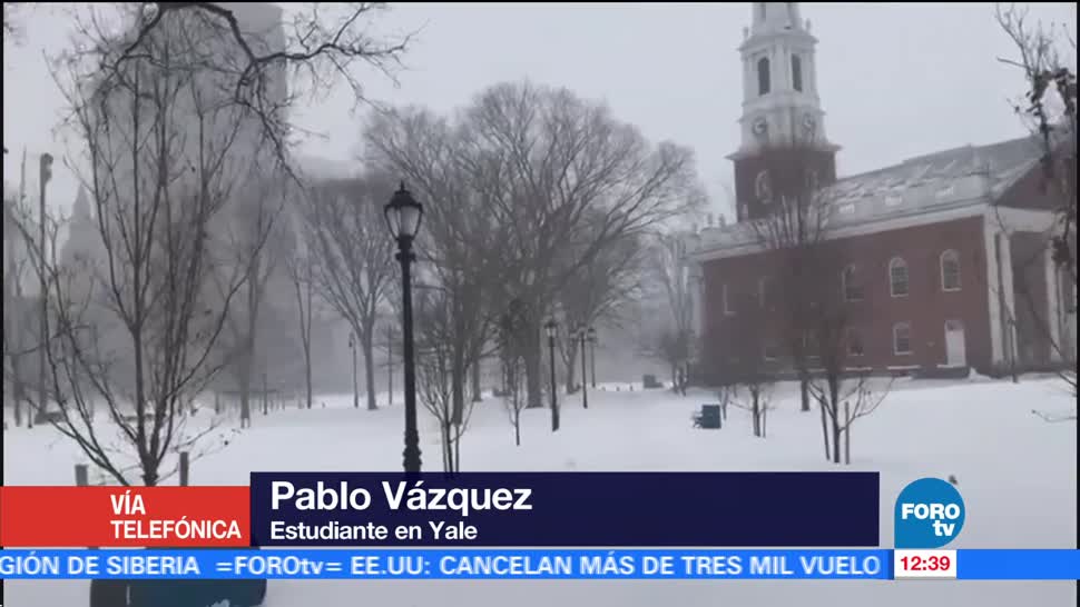 Mexicano en Yale relata su experiencia durante las nevadas en EU