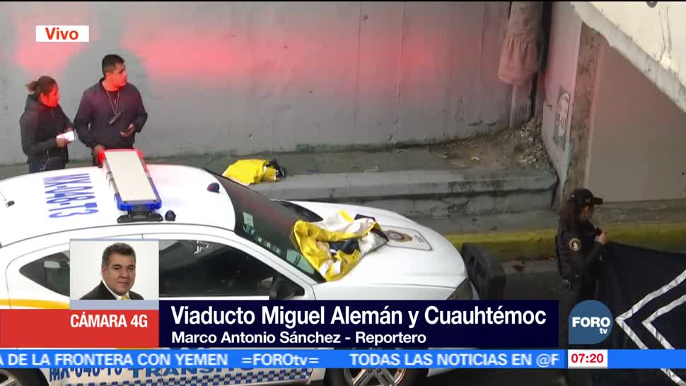 Atropellan a hombre en carriles centrales del Viaducto Miguel Alemán, CDMX