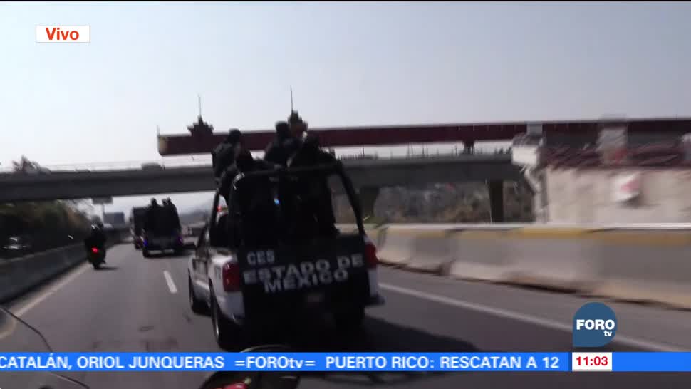 Convoy traslada a Borge, a minutos de llegar al penal de Morelos