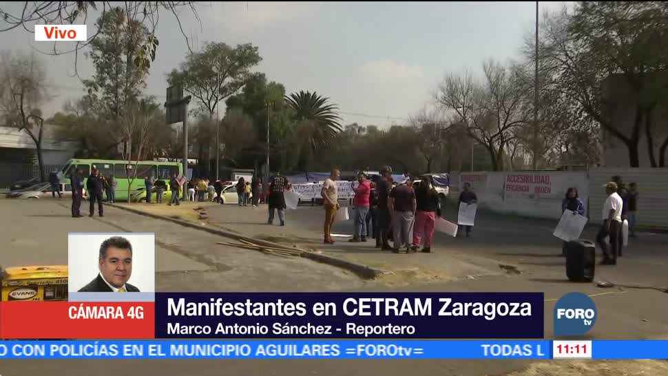 Comerciantes se manifiestan en el Cetram de Zaragoza