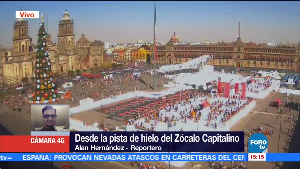 Capitalinos disfrutan ultimas horas de vacaciones en pista del hielo del Zócalo