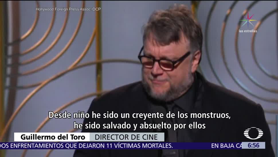 Guillermo del Toro gana Globo de Oro por 'La forma del agua'